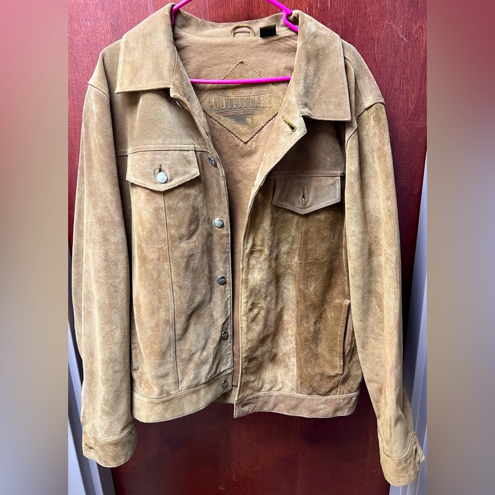 Roundtree & Yorke Light Brown Suede Shirt Jacket